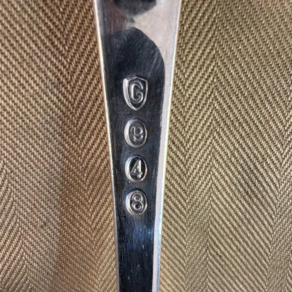 Silver plated Modern Marked G shamrock 4 8 heavily plated